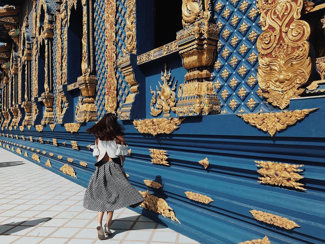 Đền Xanh Wat Rong Seur Ten